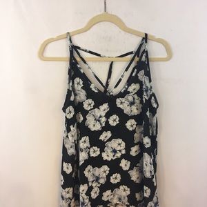 Anthro Paper Crane M Spaghetti Strap Boho Floral